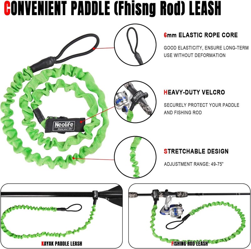 WONITAGO Angler Kayak Paddles Aluminum Paddle with Plastic Blades and Paddle Leash, Floating Adjustable Fishing Kayak Oars, 3 Piece, 230-250cm/90-98 inch - Image 5